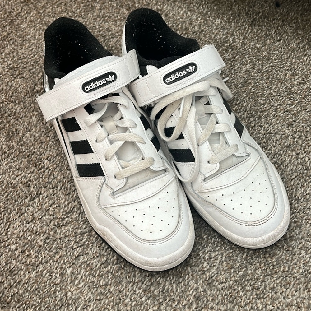 Black and white adidas